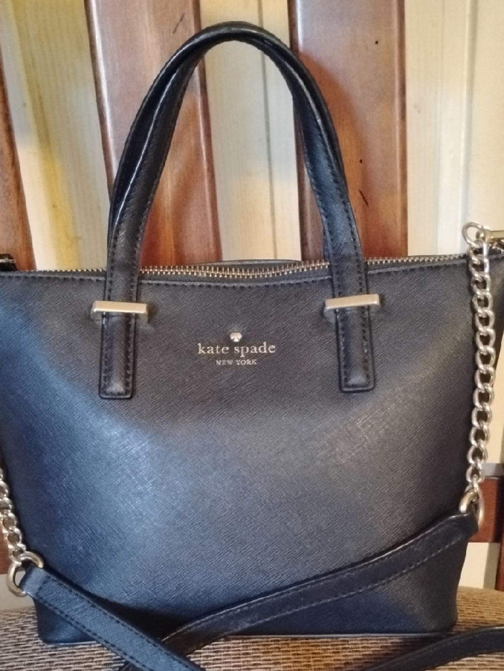 Kate Spade Black Gold Chain Crossbody